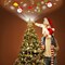 Christmas Tree Topper Star Lighted with 6 Projection Modes( Gold)